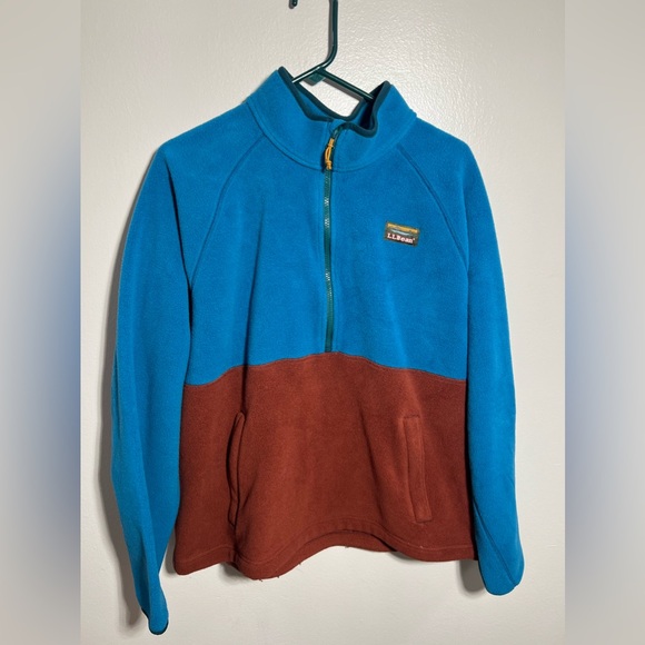 L.L. Bean Other - Mens L.L.BEAN Color Block 1/4 Zip‎ Fleece Jacket XL